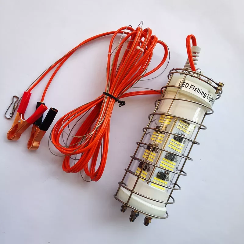 

NEW2023 450W 12-24V Squid Underwater LED Fishing Lamp with SUS Cage IP68 Waterproof Fishing Light