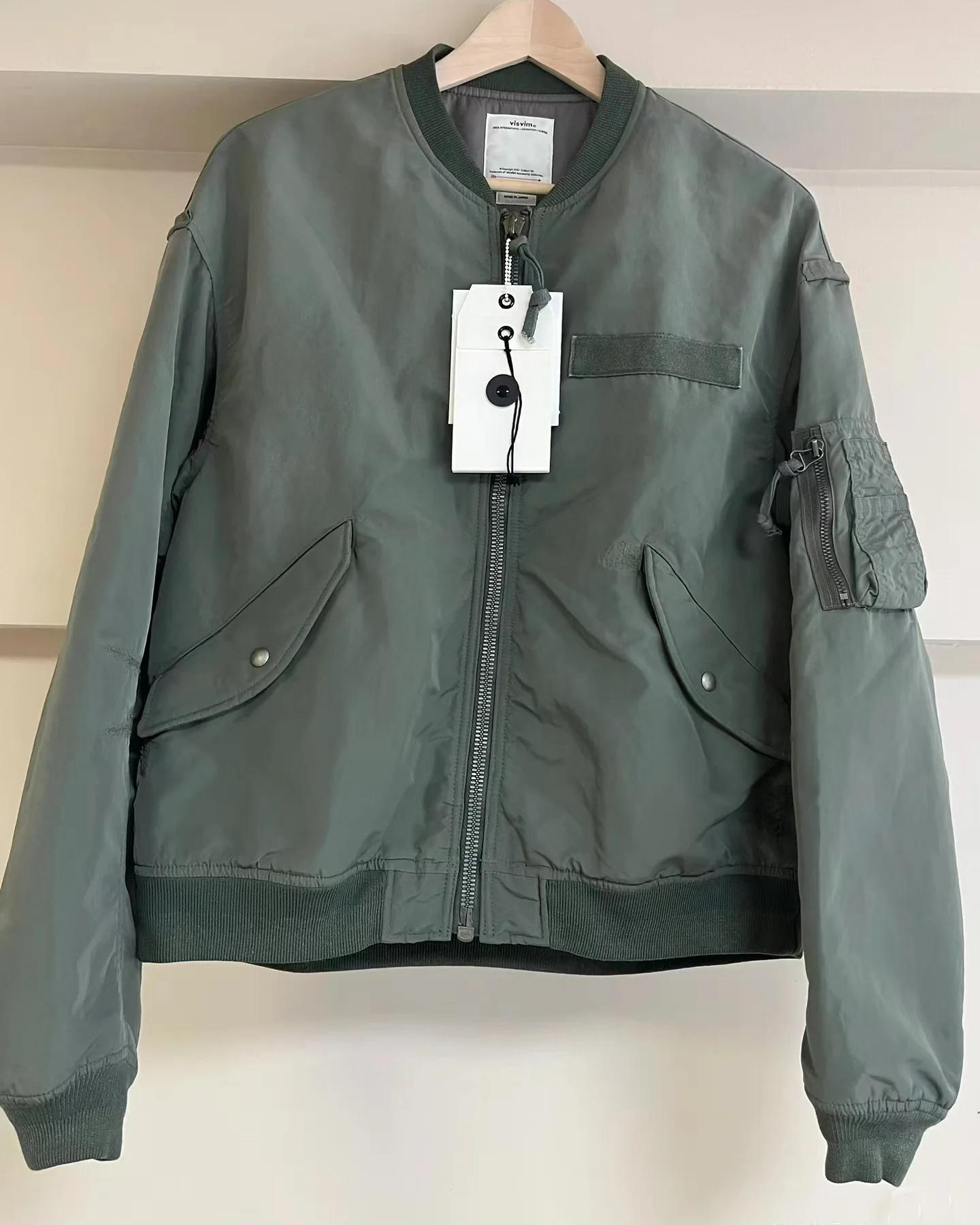 VISVIM FIL 23AW THORSON MA1 Японская потертая летная куртка окрашенная грязью