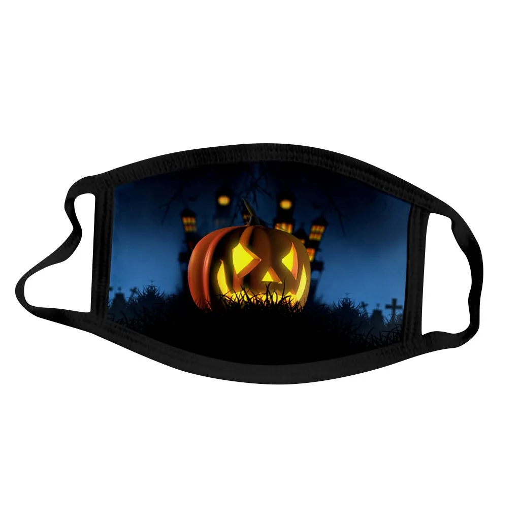 

1pc Unisex Children Printed Halloween Outdoor Mouth Breathable Cycling Mask Interesting Protective Tools 2023