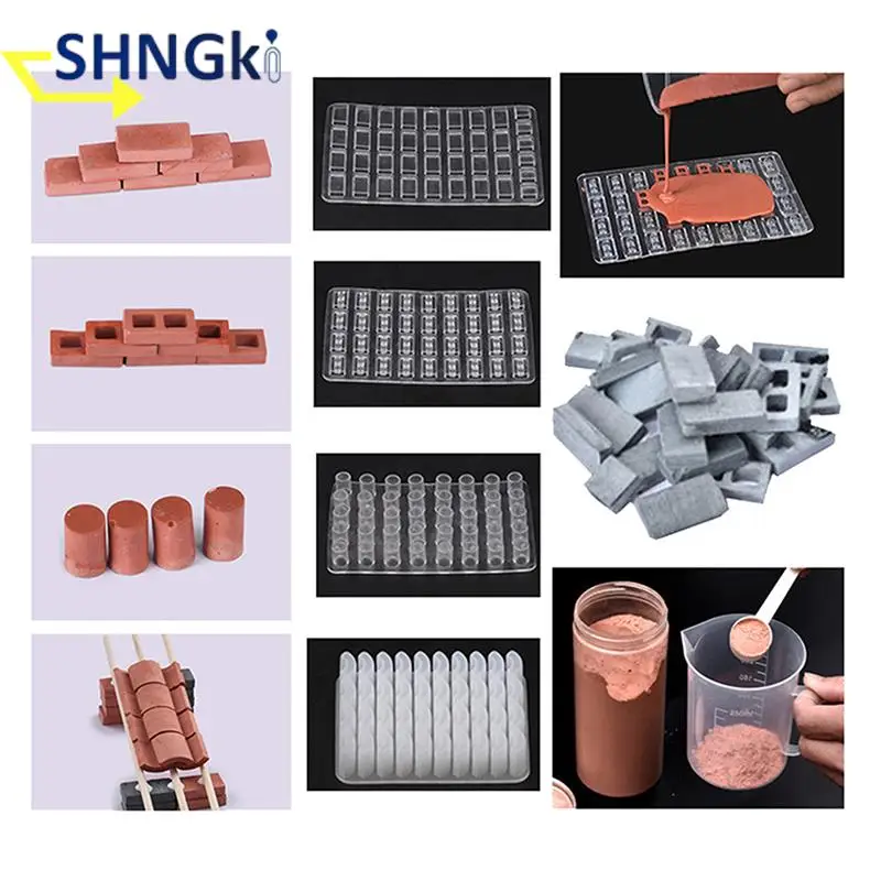 

Силиконовая форма для цемента, мини-кирпич, форма «сделай сам» для маленького дома, домашнее украшение, песочный стол, товары для строительс...