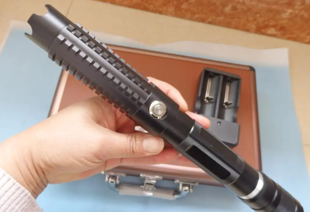 

HOT! laser Torch 445nm 100000m Blue Sight Laser Light Pointers 450nm Burning match Flashlight Beam LAZER Hunting