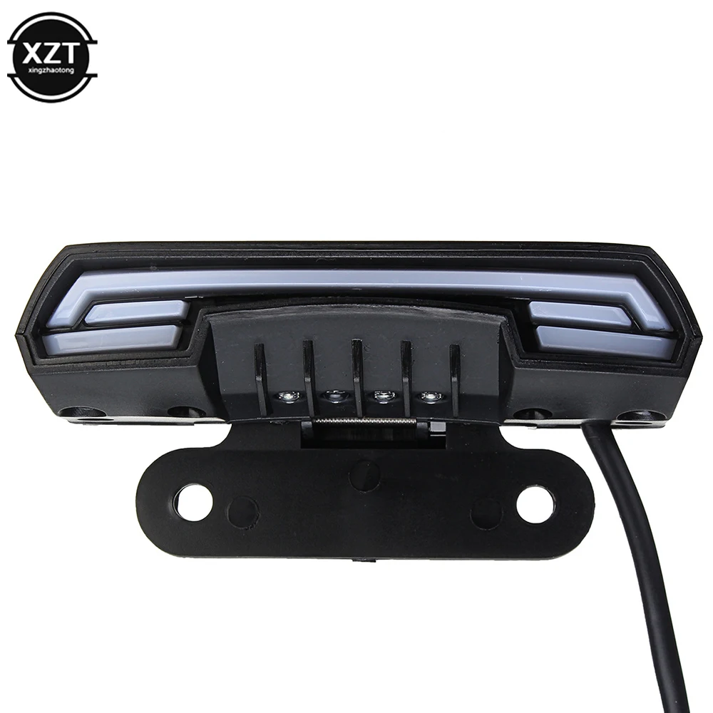 Universal Waterproof Motorcycle Scooter License Plate Lights Tail Rear Brake Stop Double Flash Warning Turn Signal Lamps Dynamic