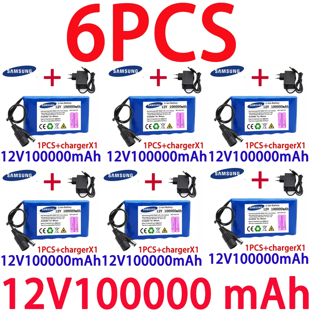 

Original NEW Portable Super 12V 20000mah Battery Rechargeable Lithium Ion Battery Pack Capacity DC 12.6v 30Ah CCTV Cam Monitor +