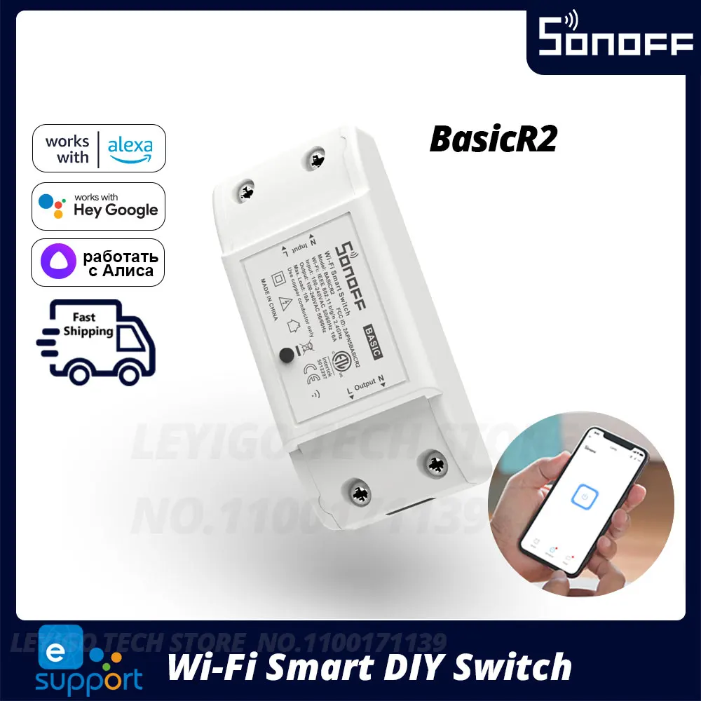 

Itead SONOFF Basic R2 Mini DIY Module Wifi Light Switch Wireless APP Remote Control Switch 220V Smart Home Electrical Switches