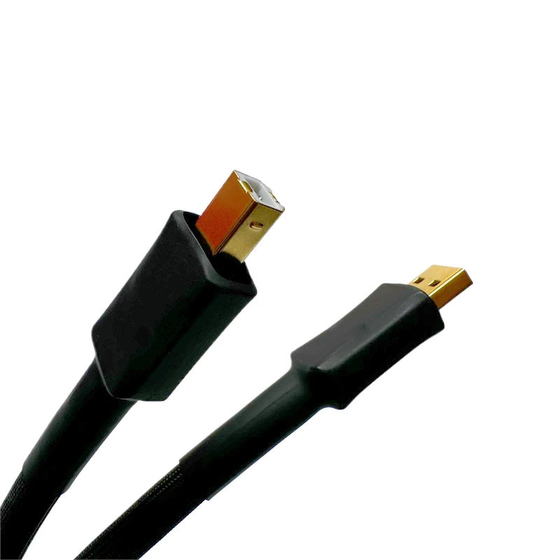 Фото USB-кабель A To B из чистого серебра, кабель для декодирования DAC, Hi-Fi аудиодекодер, провод для цифровой звуковой карты №1