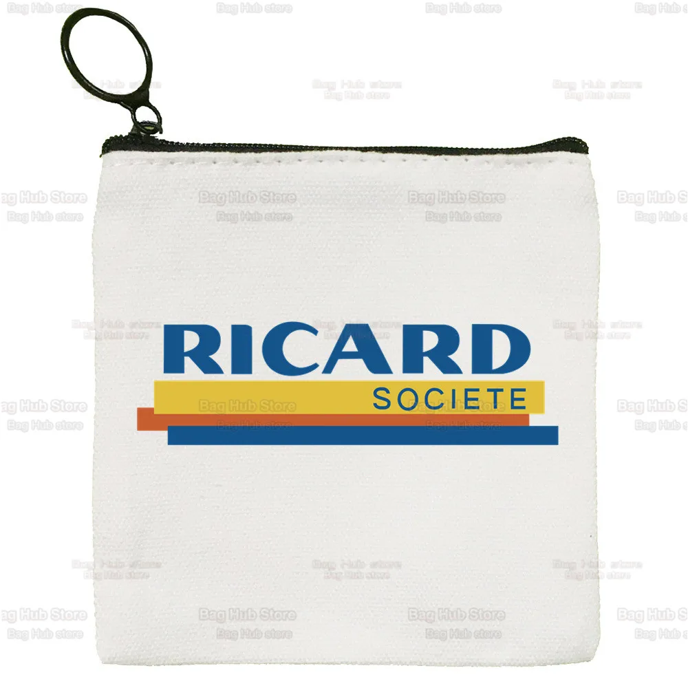 Ricard Small Square Bag Coin Purse Storage Small Bag RICARD Card Bag Key Bag Coin Clutch Bag Zipper Key Bag