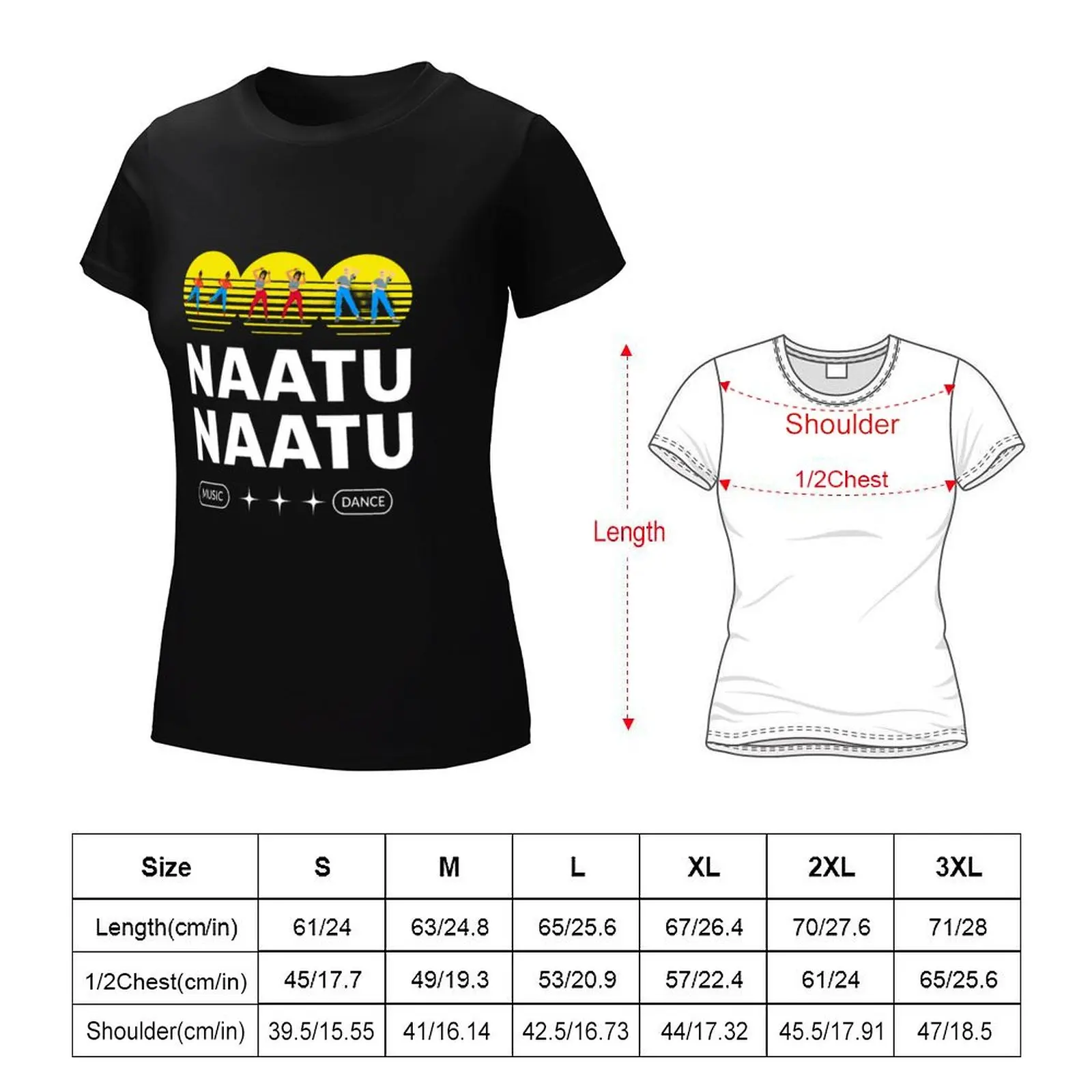 RRR NAATU (1) Футболка тяжелые возвышенные аниме одежда Летняя женская