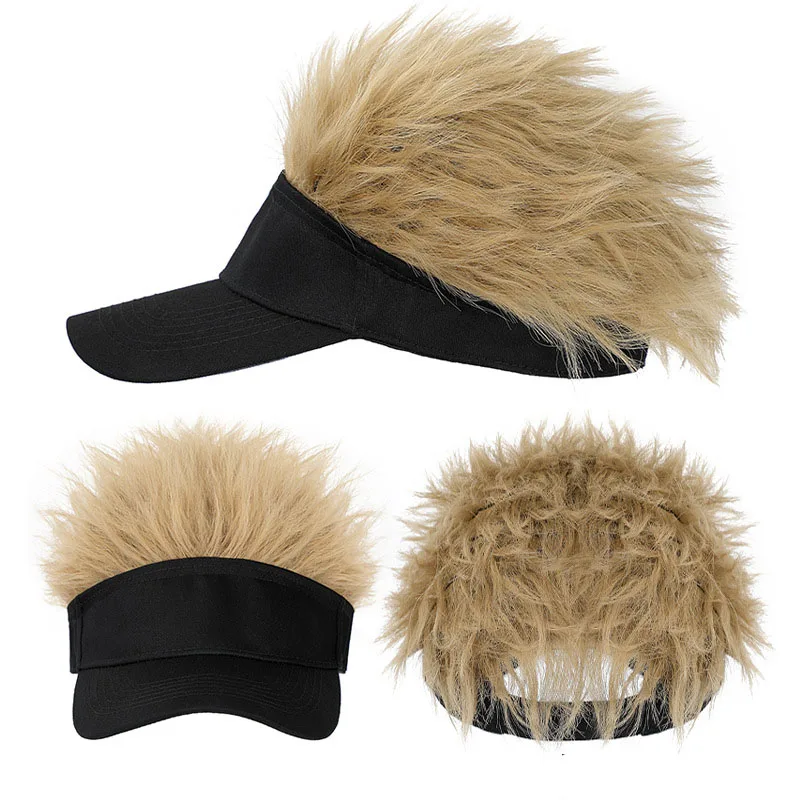 Кепка Meetlife с козырьком от солнца и искусственными волосами для гольфа бейсболка