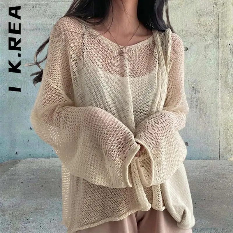 

I K.Rea New Women Sweater Knitted Soft Harajuku Slim Knit Sweater Cheap Sweaters Ladies Elegant Vintage Female