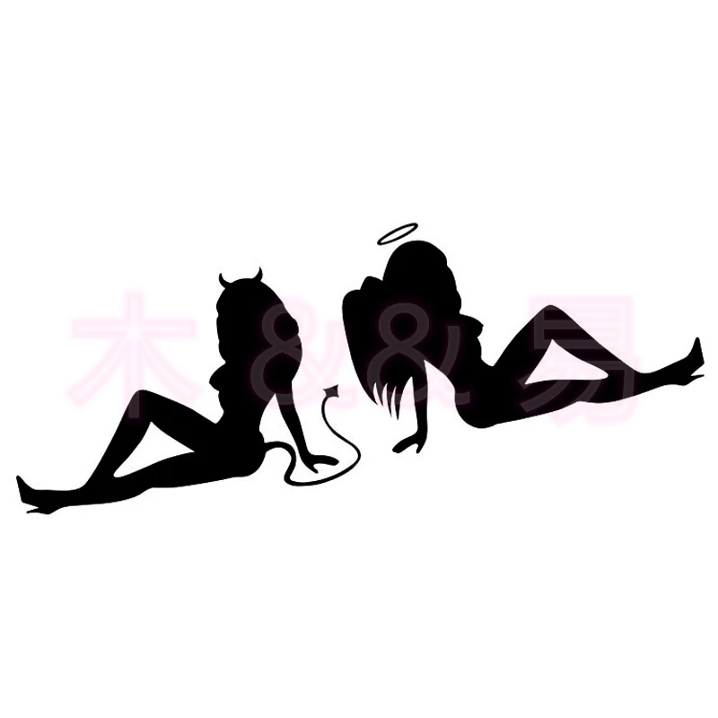 

Personality Color Picture Bumper Sticker Cover Scratches Beauty Temptation To Angels and Demons Car Styling Car Accessories PVC