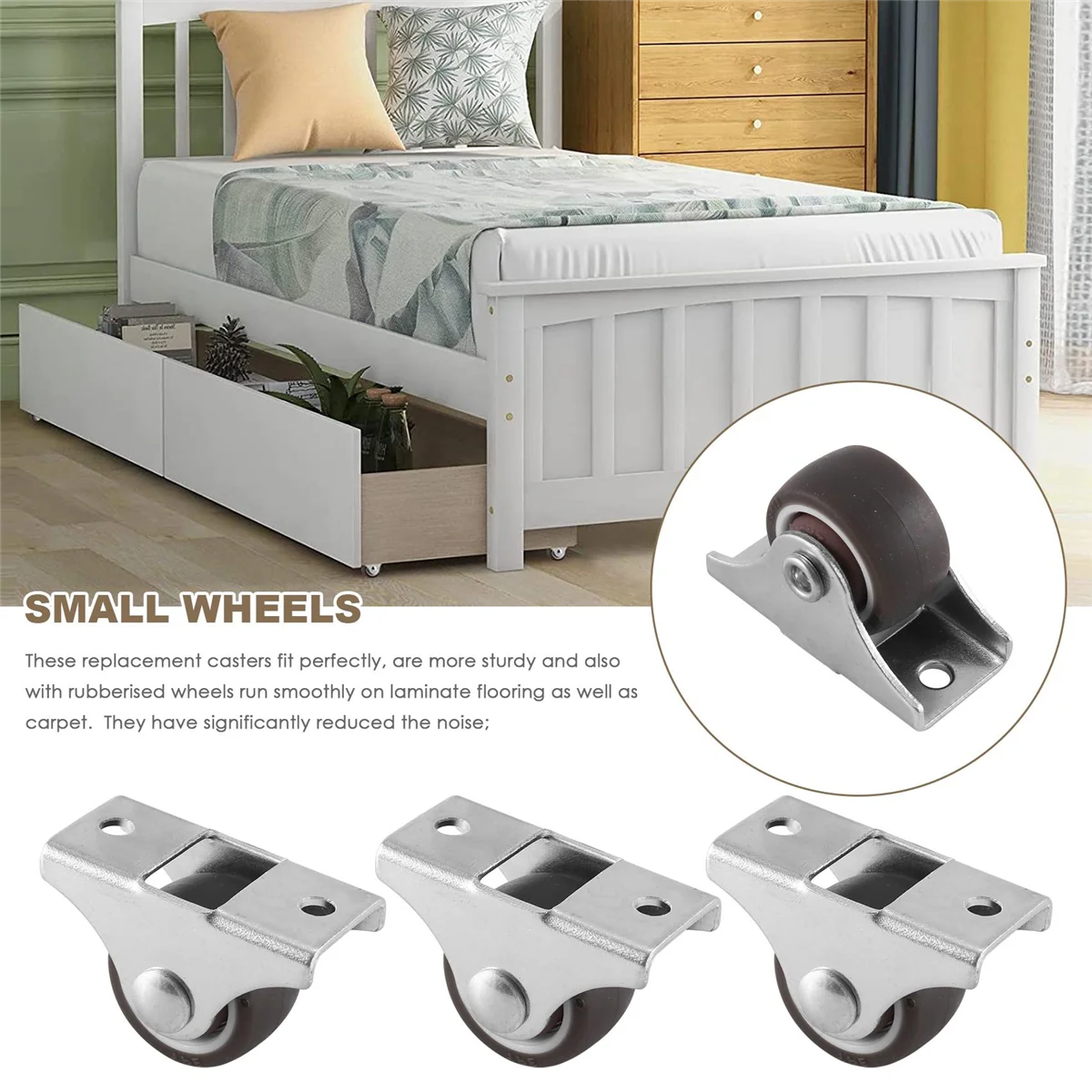 4 шт. мини-ролики для мебели 25 мм