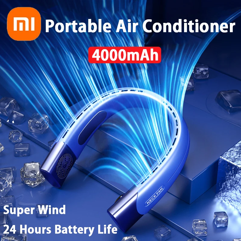 

Xiaomi 4000mAh Hanging Neck Fan Portable Air Conditioner Type-C USB Rechargeable Air Cooler 5 Speed Electric Fan For Sports
