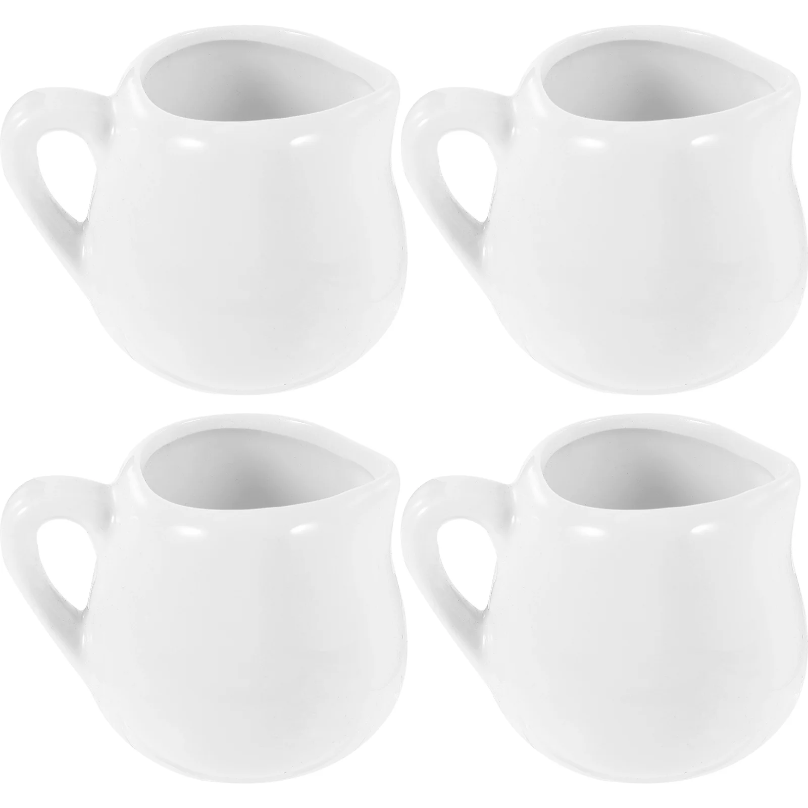

4 Pcs Daily Use Milk Jug Coffee Machine Serving Pitcher Ceramics Creamer Holder
