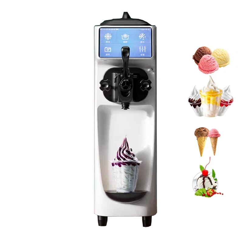 

Soft Serve Ice Cream Makers Commercial Ice Cream Making Machine Stainless Steel Sweet Cones Freezing Equipment Vending Machine