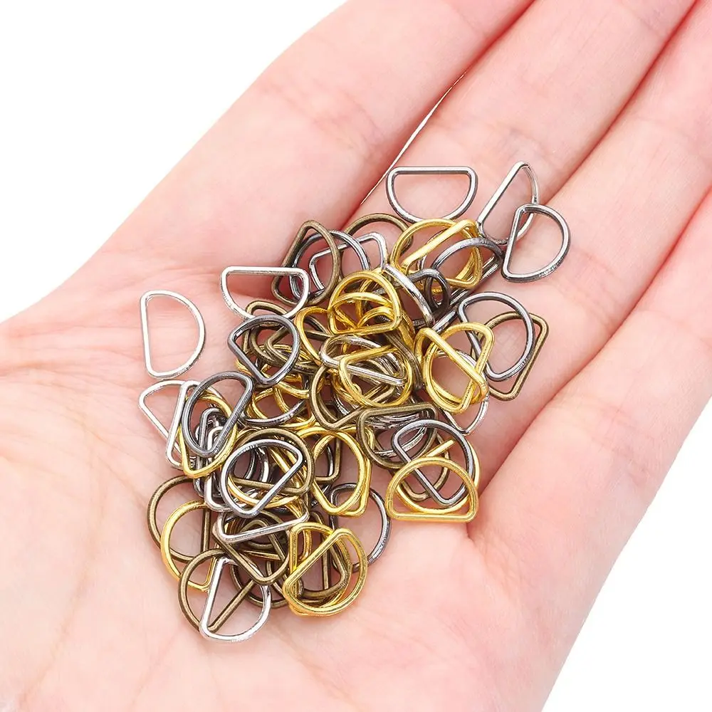 100pcs Newest 6mm/8mm Mini Ultra-small Belt D-Buckle Doll Bags Buckles for BJD Diy Buttons Shoes Clothes Accessories - купить по