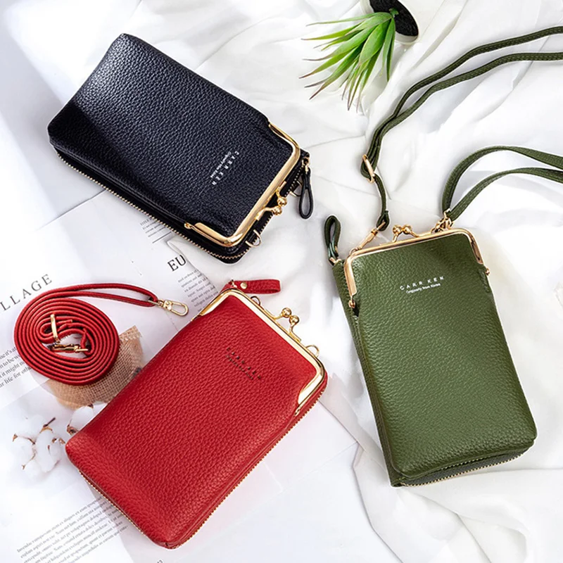 

Luxury Women's Handbags Pu Leather Bag For Woman 2022 Female Clutch Phone Bags Women Business Card Holder Wallet Shoulder Bag
