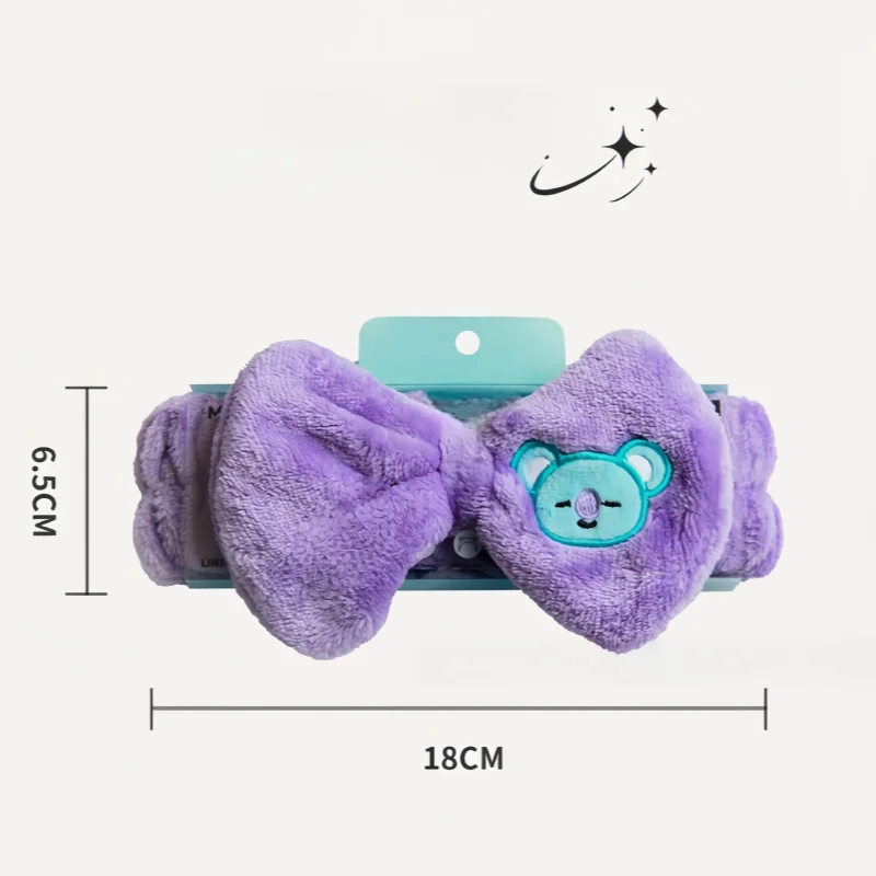 Плюшевая эластичная повязка на голову BT21 с мультяшными персонажами, милые повязки для волос для девочек, для йоги и макияжа, мягкие теплые повязки для пар, подарок для девочек (art.: 3920dbd2dc775) - 3920dbd2dc775