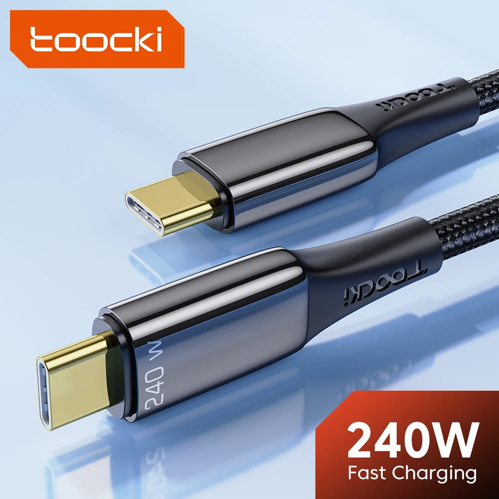 Toocki 240W Type C To USB C Cable Quick Fast Charging Data Cord For MacBook Samsung Xiaomi POCO USBC Charger Charge Wire
