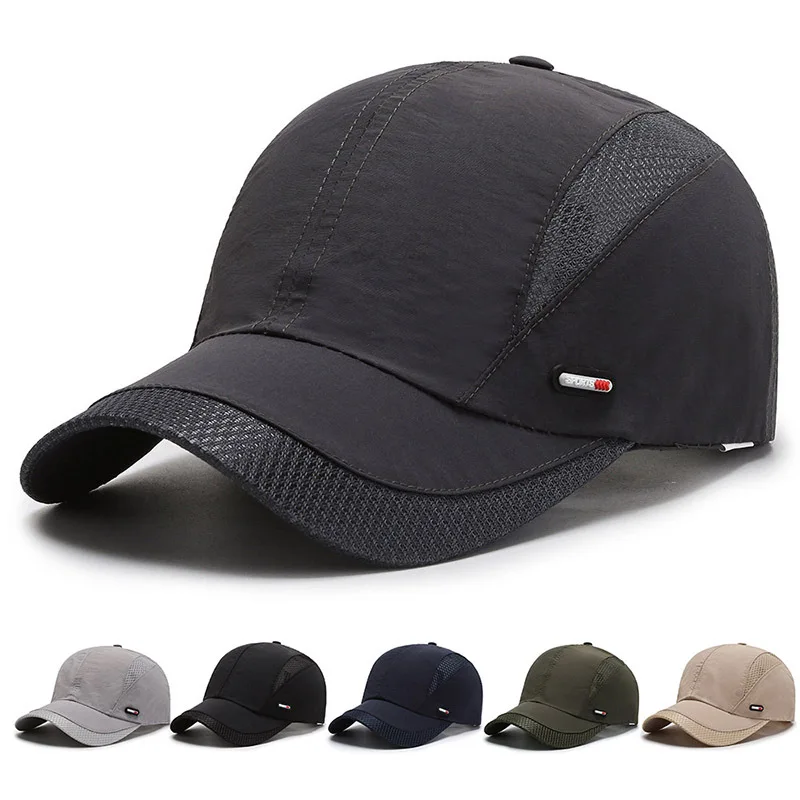 

New Spring Summer Men Baseball Cap Male Breathable Mesh Snapback Hats Black Sport Summer Dad Fishing Hats Cap For Men Gorra