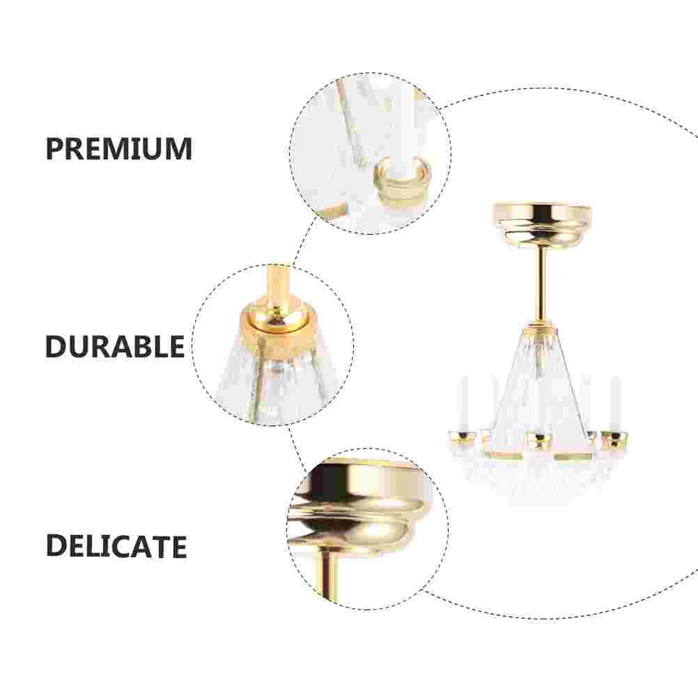 Кукольный домик люстра мини-украшение макет сцены реквизит модель изысканный