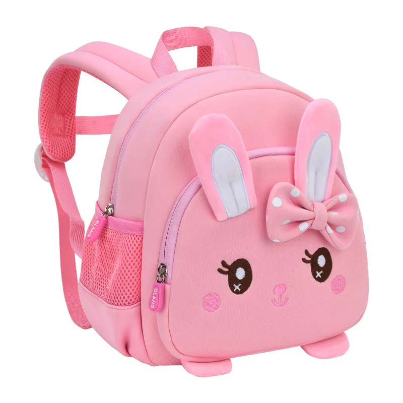 Children Cute Bow Backpacks In Kindergarten 3D Cartoon Rabbit Kids Small School Bags Girl Toddler Anti-lost Backpack Mochila Hot