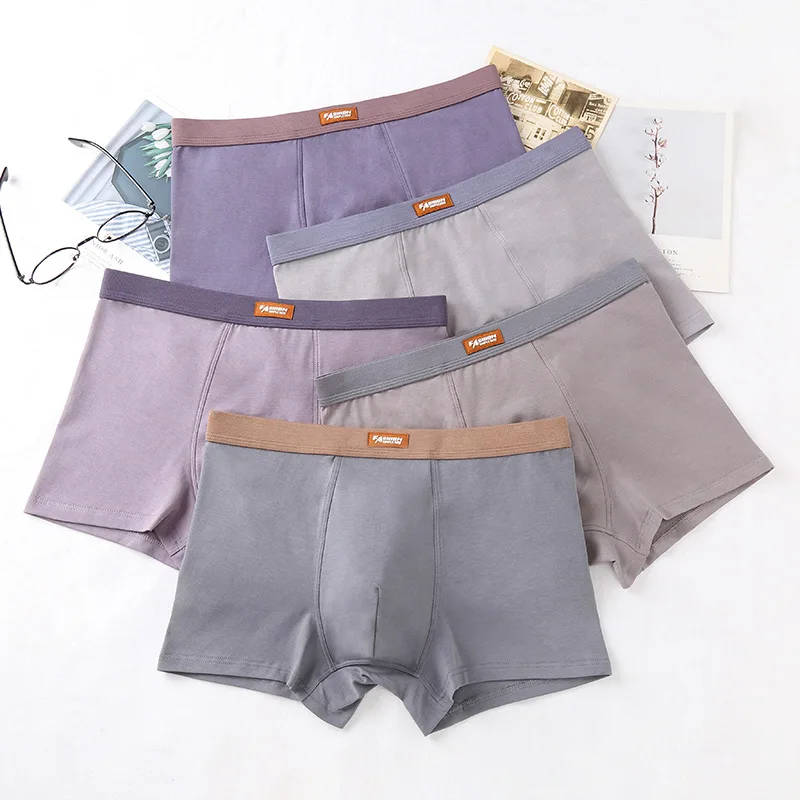 Big Size Cotton Underpants Men's Boxers Large Size Boxer Shorts Breathable Elastic Underwear Loose Seamless Male Panties Trunks