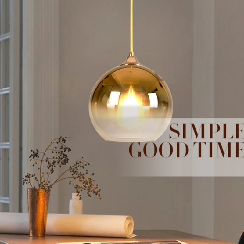 

Europe Modern Glass Pendant Lights Parlor Study Other Bedrooms LED Lustre Home Decor Hotel Room E27 LED Lighting AC 90-260V CCC