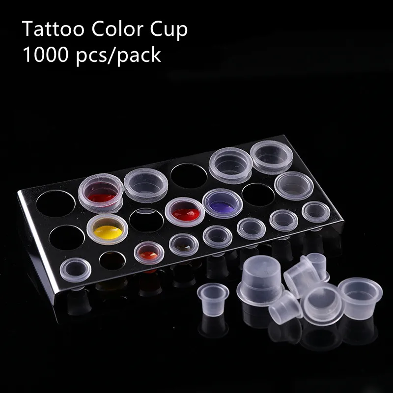 

1000Pcs 9/10/12MM Capacity Size Tattoo Ink Cups Caps Supply Professional Permanent Tattoo Accessory for Tattoo Machine