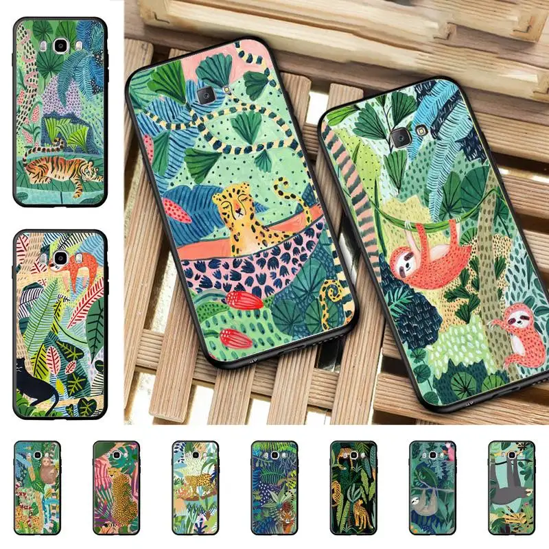 

Cute Cartoon Anime Sloth Leopard Phone Case for Samsung J 4 5 6 7 8 prime plus 2018 2017 2016 J7 core