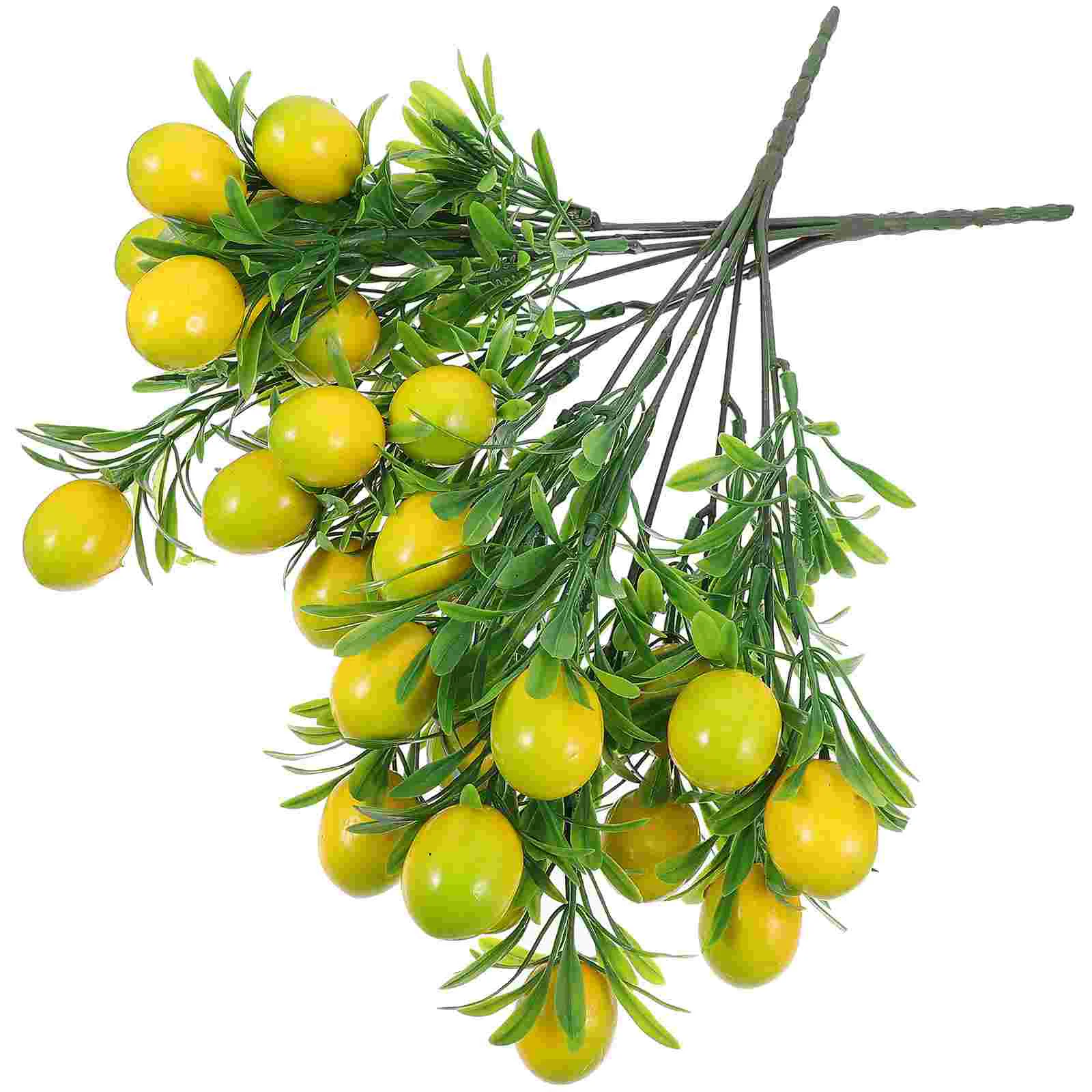 

2 Pcs Fake Fruits Branches Decorations Artificial Lemon Stem Bouquet Artifical Flower Arrangements Faux Simulated Tree Stems