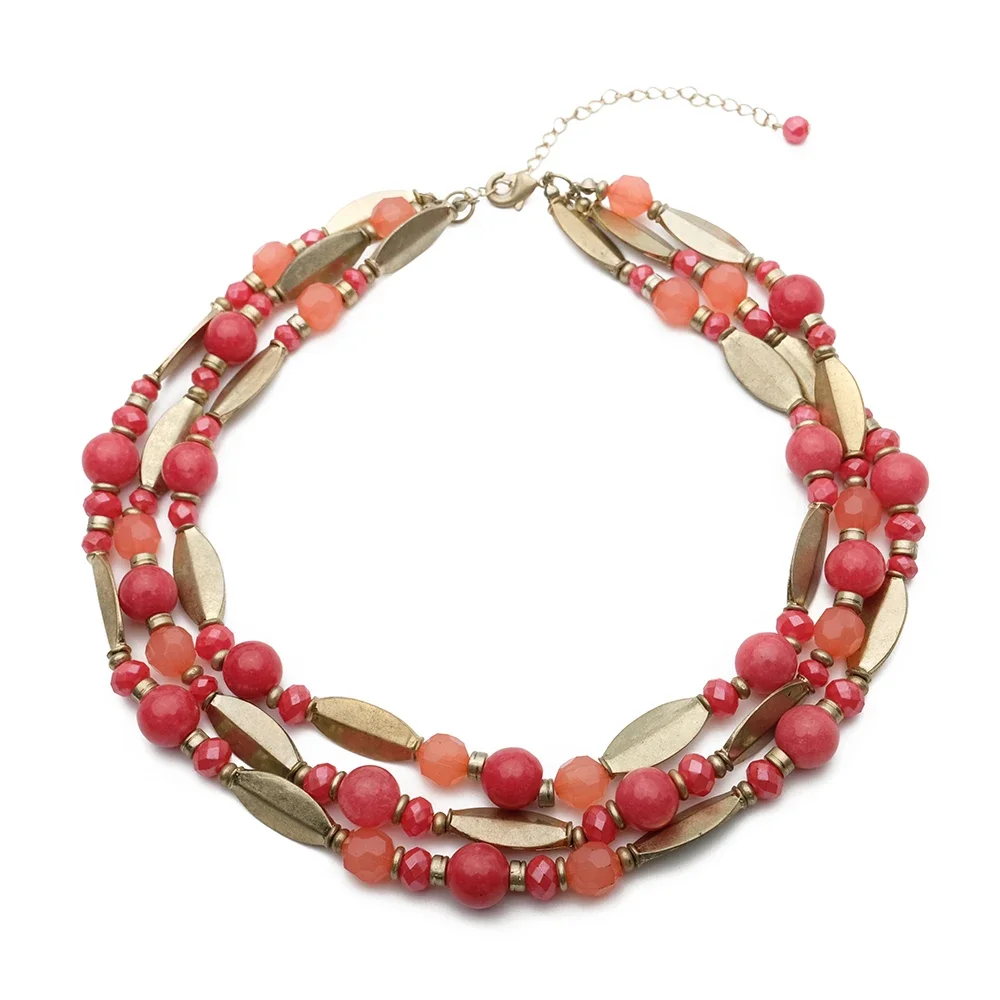 Разноцветные Популярные Круглые бусины в старинном стиле искусственные камни