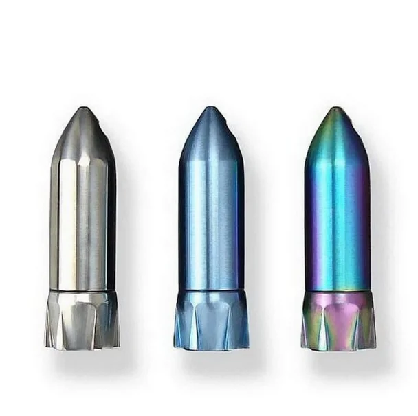 

New Titanium Alloy Waterproof Medicine Box Pill Case Necklace Beads Pendants