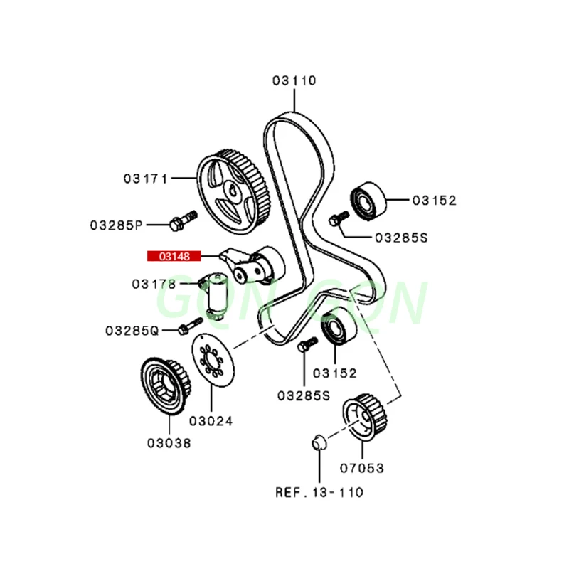 Схема ремня паджеро 4