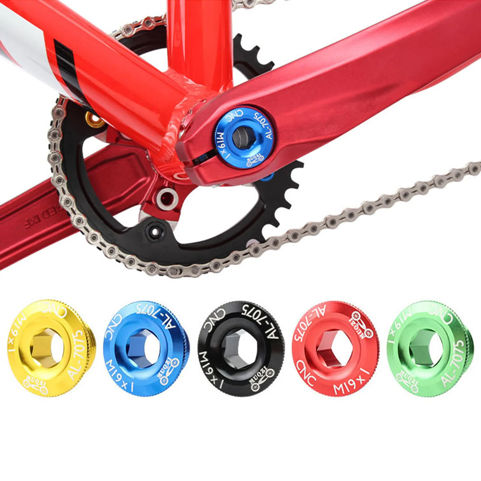 

Bicycle Crank Cover Durable Hollow Crankset Anti-Rust Crank Arm CN C Screw Mountain Bike Crank Cover Screws M19 Bolt Crank Cover