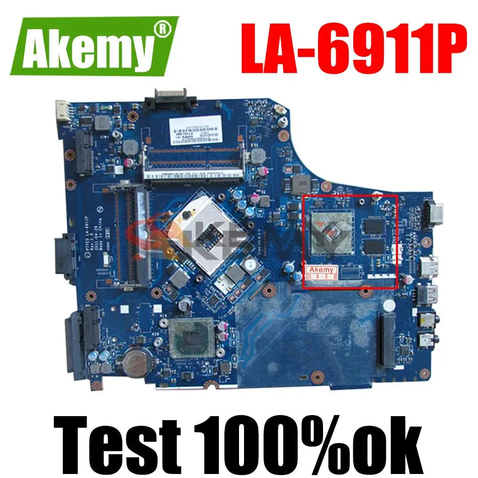 

Akemy Laptop motherboard For ACER Aspire 7750 7750Z HM65 Mainboard P7YE0 LA-6911P 216-0809000
