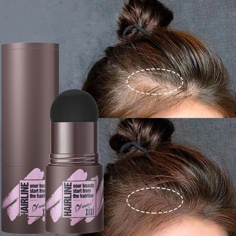 

3 Colors Hair Shadow Stick Natural Fluffy Hairline Contour Powder Hair Root Edge Shadow Instantly Cover Eyebrow Filling Powder