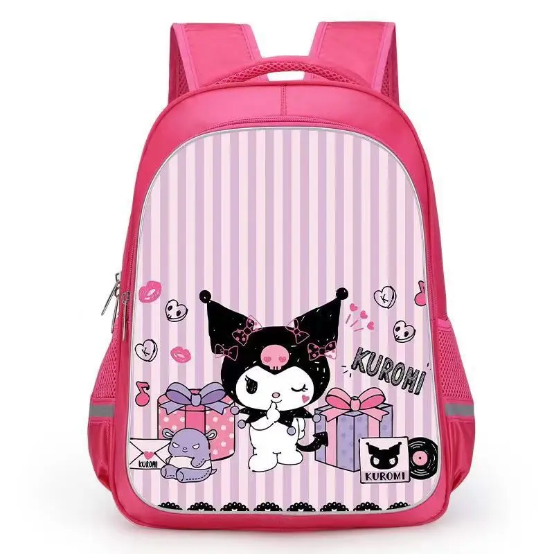 

Детский школьный ранец Kawaii Anime Sanrio Kuromi 1-3 класс милый мультяшный модный рюкзак для снижения нагрузки вместительный рюкзак