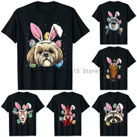 shih tzu easter bunny dog pet owner breeder animal lover t shirt