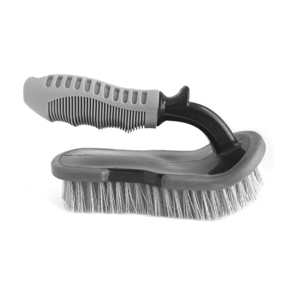 

Wheel Brush Tire Wash Brushes Cleans Bumpers L Shape Plastic Handle Soft Handle + Wire Brush Car Cleaning Tool
