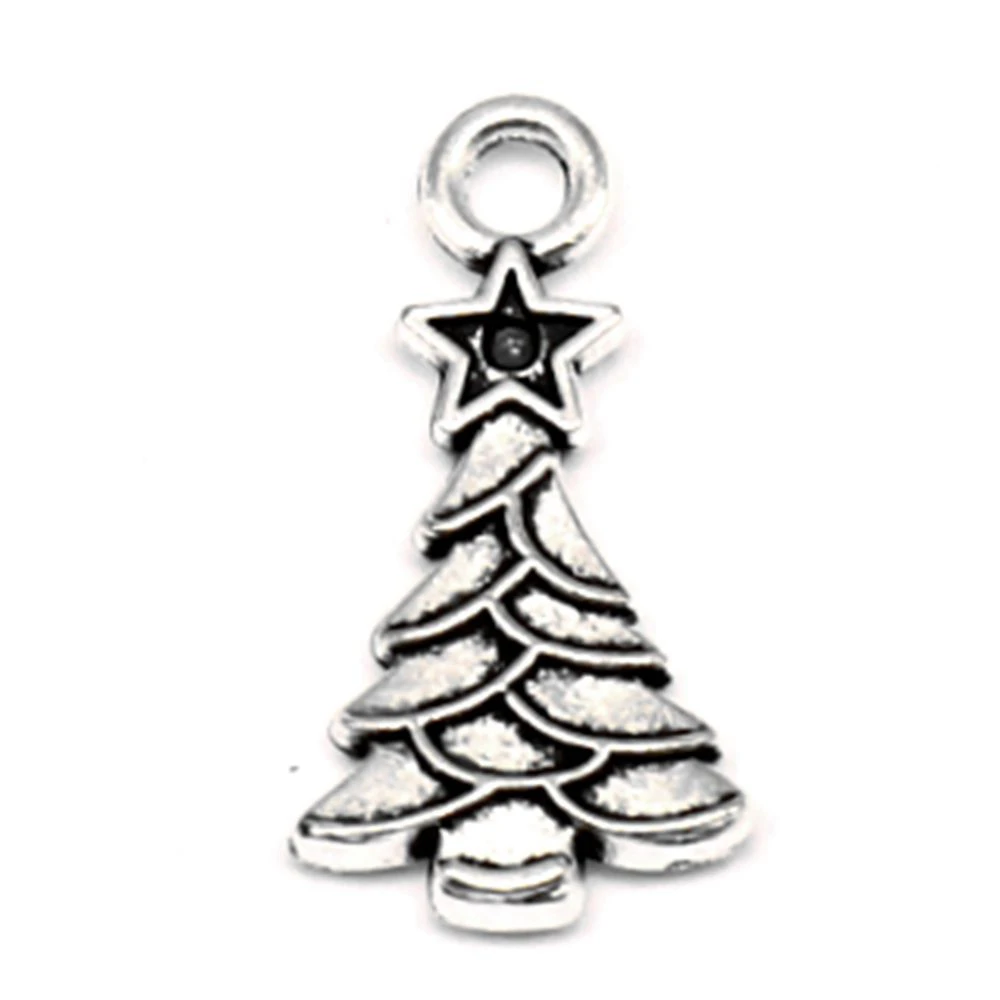 

Christmas Tree Charm For Making Jewelry Diy Finding 80pcs 11x20mm