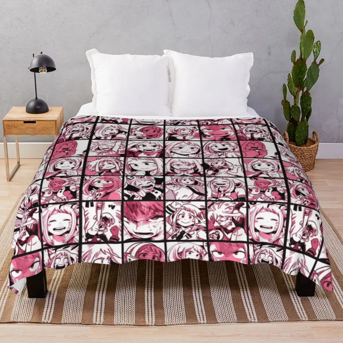 Uraraka Ochako Collage Blankets Fleece Spring Autumn Super Soft Throw Blanket for Bedding Home Couch Travel Cinema