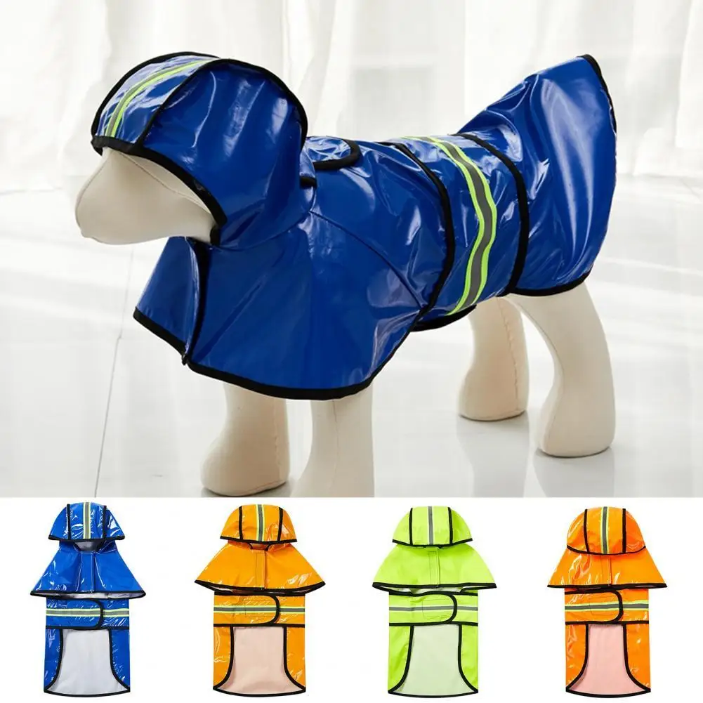 

Pet Jumpsuit Useful Reflective Strip Universal Puppy Hooded Rain Jacket for Outdoor Dog Raincoat Pet Dog Raincoat