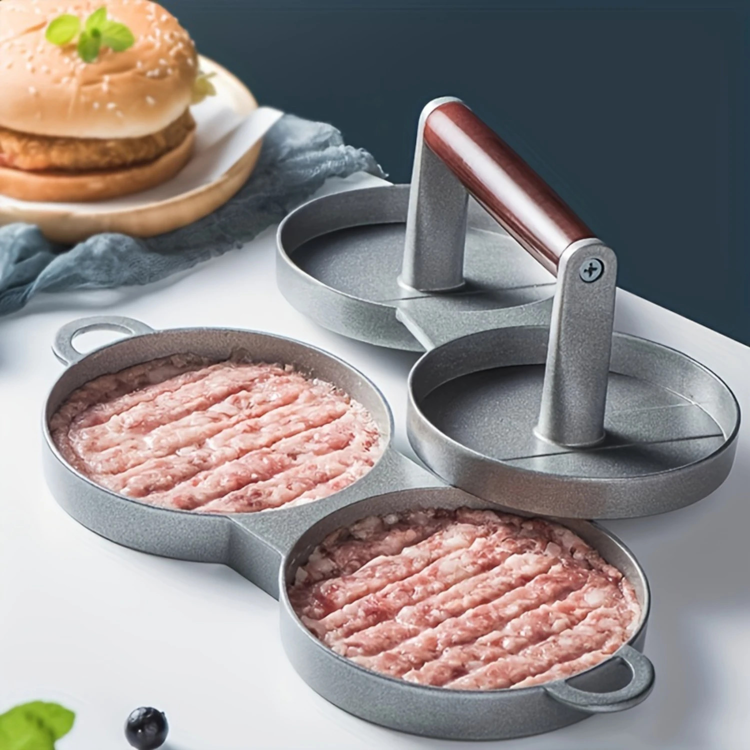 Easy-Clean пресс для гамбургеров из нержавеющей стали — ручная форма мяса и торта