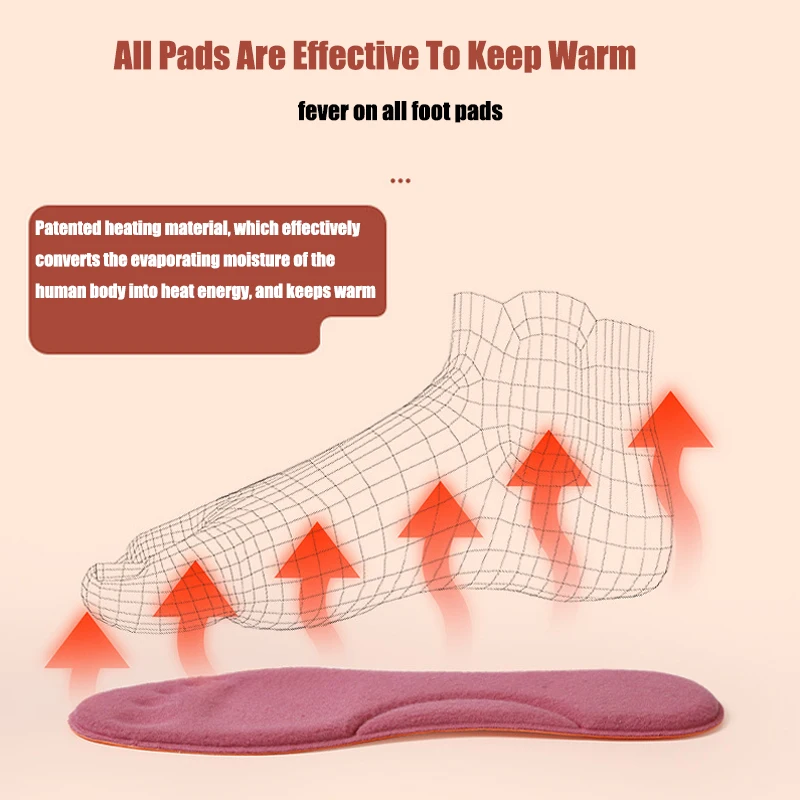 Winter Warm Heated Insoles for Shoes Men Women Sport Running Insoles Memory Foam Self Heated Foot Warmer Arch Support Shoe Pads