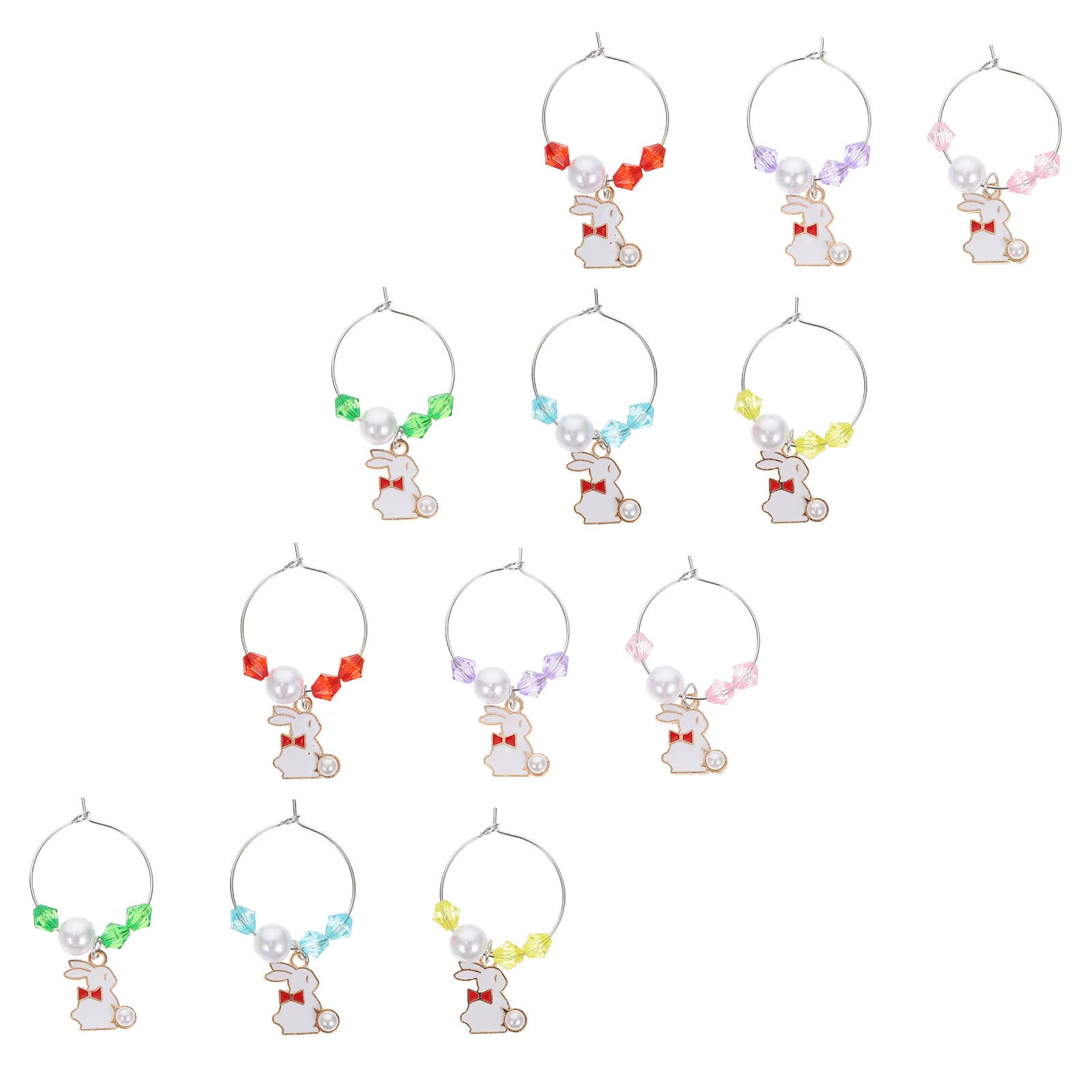 

12Pcs Easter Markers Charms Alloy Drink Markers Cup Identify Tools