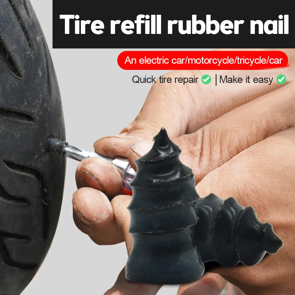 

10pcs Vacuum Tire Repair Nails Kit For Auto Motorcycle Vacuum Tire Repair Rubber Tool Glue Free Repair Tire Nail