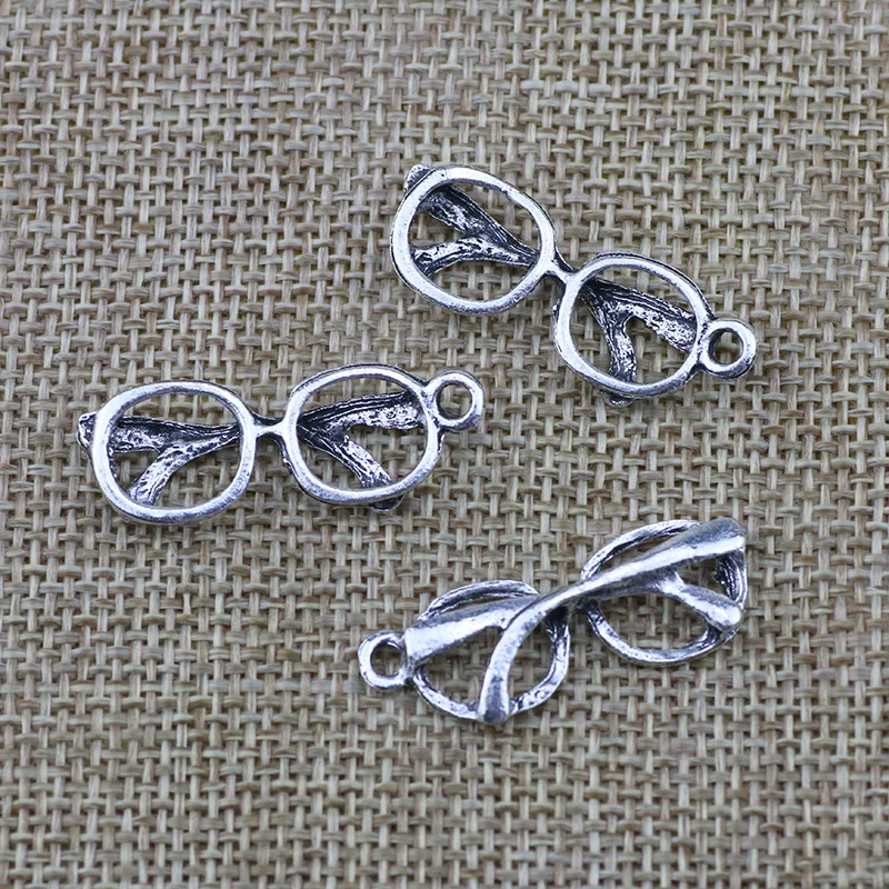 10 шт./лот 12x32 мм античная серебряная оправа для солнцезащитных очков Подвеска