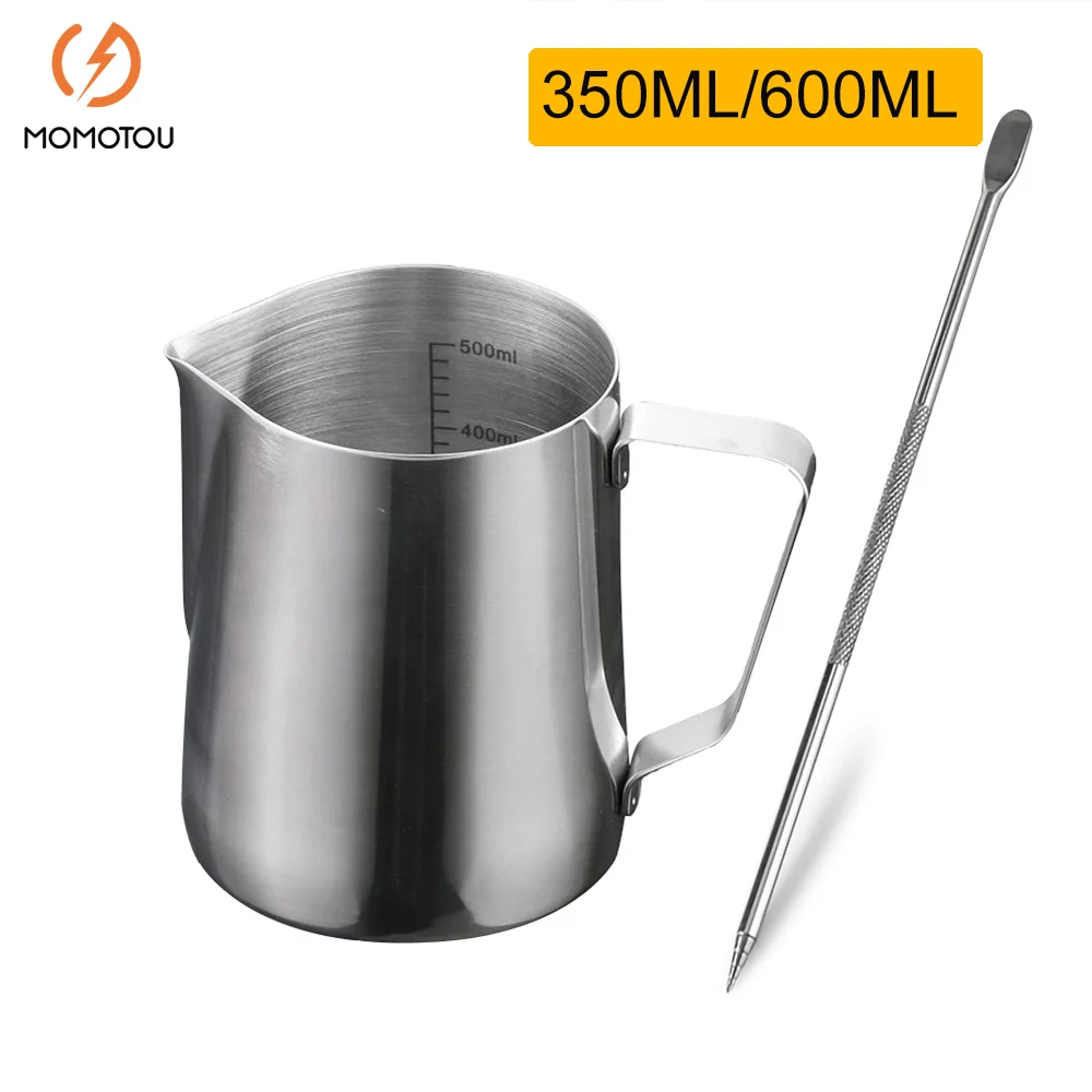 

Кофейный кувшин для взбивания пены из нержавеющей стали, кружка для цветов, молочный горшок для капучино, эспрессо, латте, искусство, молочный пенообразователь, кувшин для взбивания пены