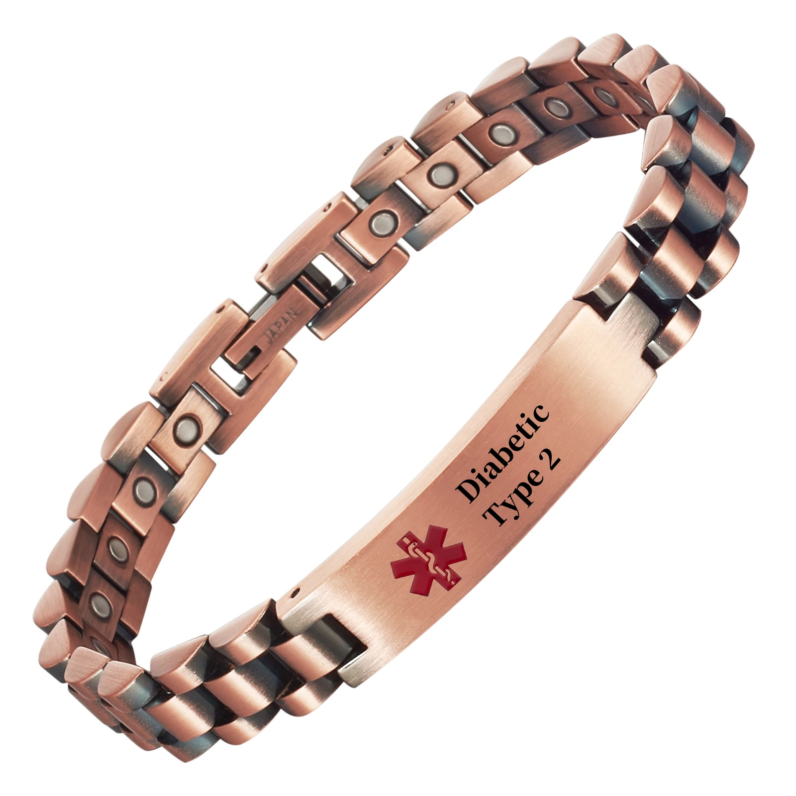Магнитный браслет медицинского оповещения из нержавеющей стали 8 1 дюйма медные
