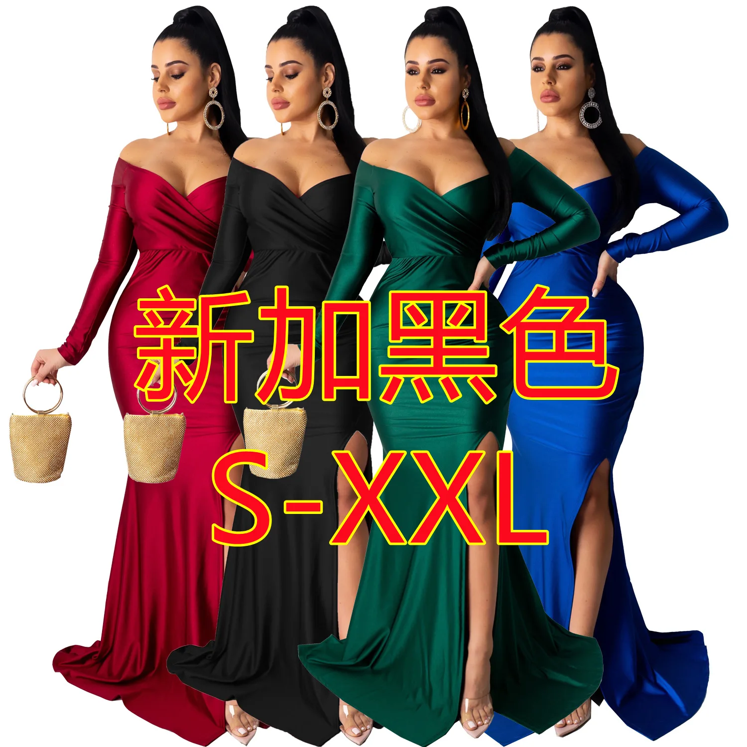 

Осень 2022, женское сексуальное платье с V-образным вырезом для ночного клуба